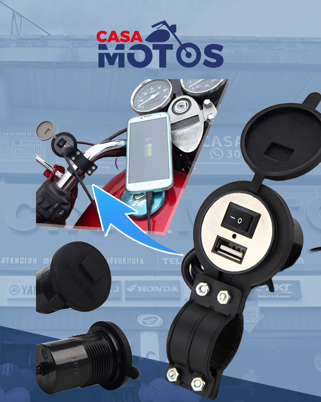 Carga celular para moto