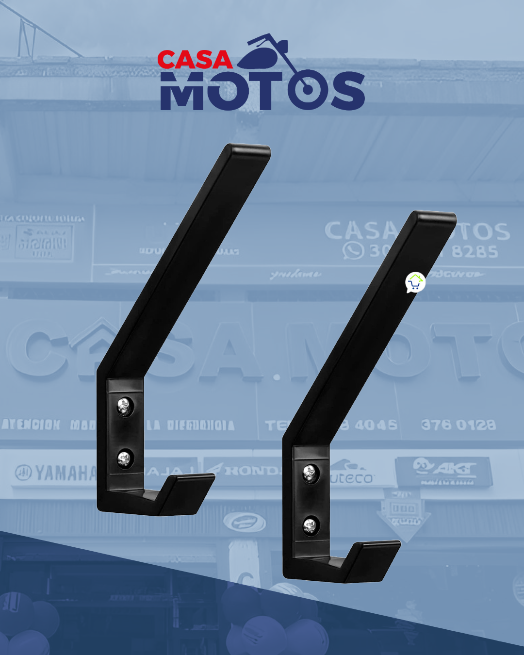 2 Soportes para casco e indumentaria