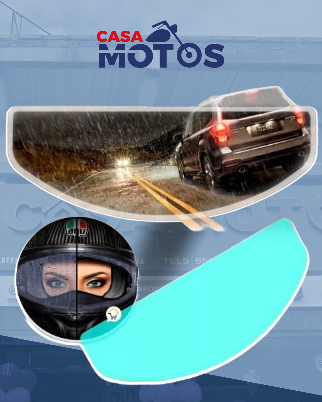 Visor antiempañante interno.