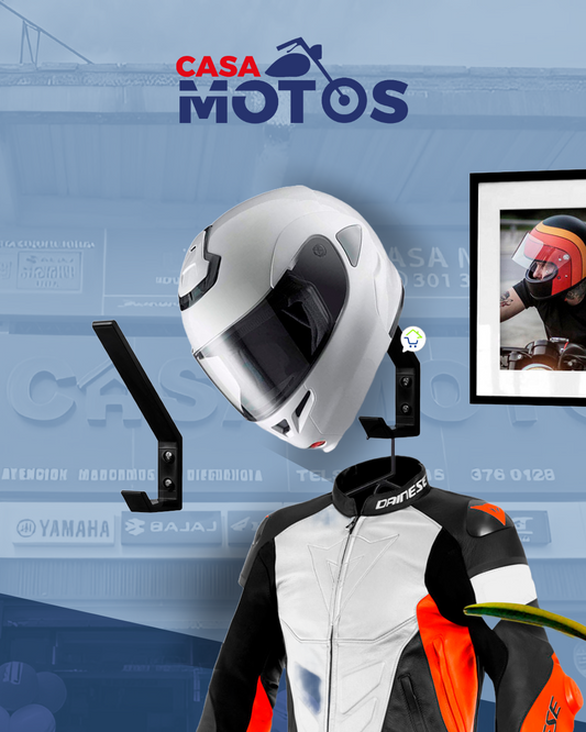2 Soportes para casco e indumentaria